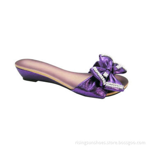 Women's Slippers, Fashionable/Cute Style, Satin Bow Decorated with Crystals as Ornament, Many Colors